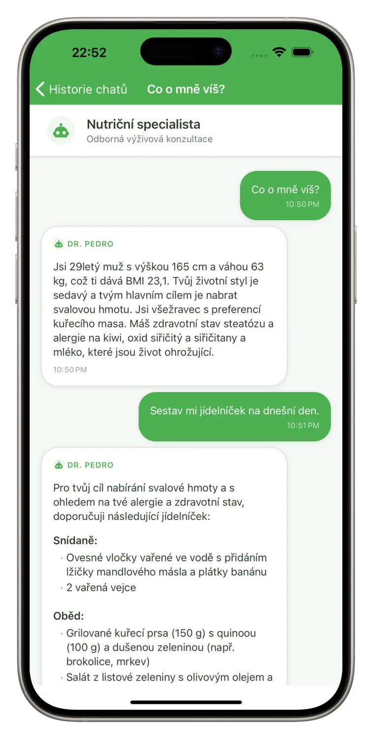 Chytrý výživový poradce Screenshot